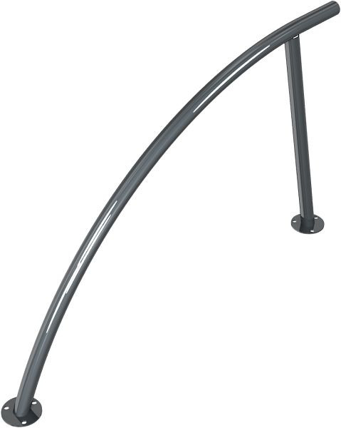 Schake fietssteun, voor pluggen, met voetplaat, thermisch verzinkt en gecoat DB 703, 422_51B