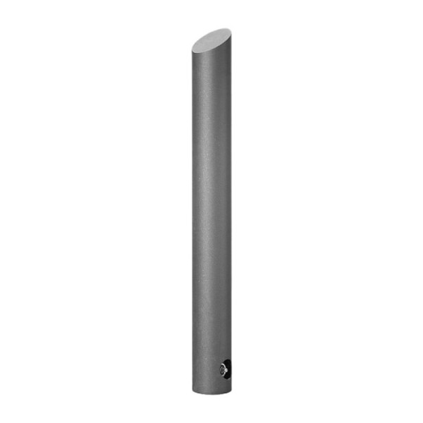 Stone HGS stijl tuinpaal -Talos-, afneembaar met 3p technologie, driehoekslot in het midden, inclusief bodemhuls, RAL 9005 diepzwart, 40188-07