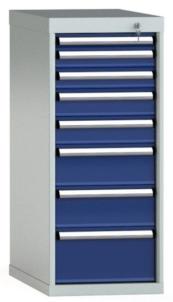 KLW ladekast 1000 x 419 x 750 mm H x B x D, inbouwmaten: 900 mm, indeling: 18x36 stuks, SDB1000-08EP-001