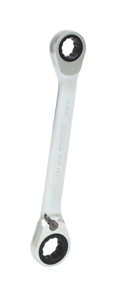 KS Tools GEARplus dubbele ratelringsleutel omschakelbaar 10x13mm, 503.4574