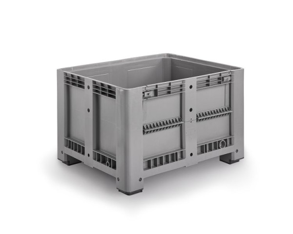 ALPHA palletbox, inhoud: 610 liter, onderbouw: 4 poten, inclusief afvoerklep, 1134