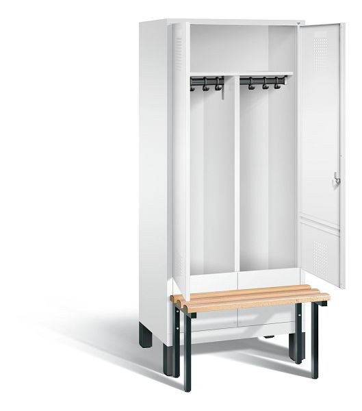 C+P zwart wit kastje Evolo, H1850xW810xD815mm, kleur: verkeerswit, 48032-22 S10087