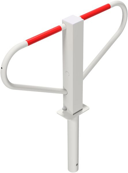 Schake slagboom neerklapbaar met ronde cilinder, zelfvergrendelend slot, voor inzetting in beton, 40771