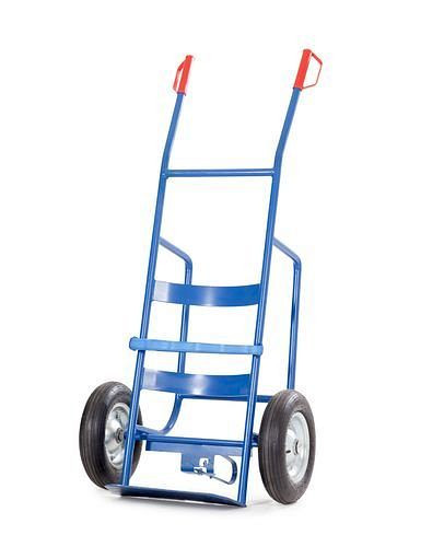 DENIOS tonwagen FKZ van staal, gelakt, massief rubber, voetplaat en spanband, voor 60/200 l vaten, geleidend, 181-268