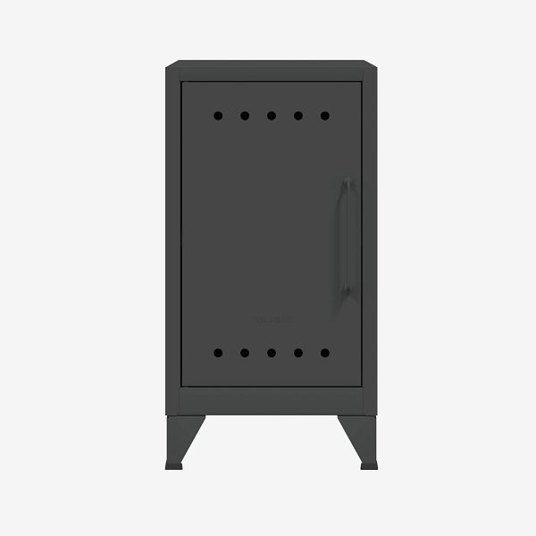 Bisley Fern mini-opbergkast, opening links, met vaste plank, antracietgrijs (634), FERMINLH634