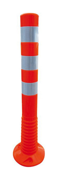 Schake Flexi-paal rood witte reflecterende strips Ø 80 mm, hoogte 750 mm Ø 80 mm, PUR, 3 reflecterende strips, incl. 3 schroeven en pluggen, 412212