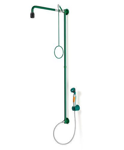 B-SAFETY lichaamsdouche met handoogdouche met 1 douchekop, groen, wandmontage, BR 863085/75 l, 305298