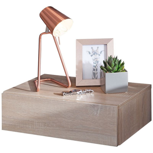 Wohnling nachtconsole DREAM voor wandmontage 46x15x30cm Sonoma, WL5.316