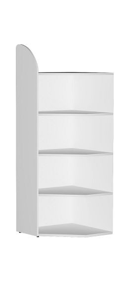 Kerkmann hoekpaneel DANTE met achterwand, 5 hoekplanken, wit, 50972810