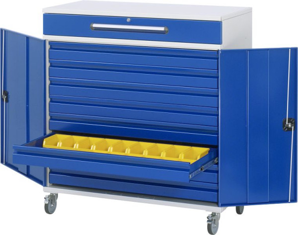 RAU zijkast sta bureau - model 34, B1100 x D520 x H1185 mm, incl. set wielen, 07-1100-M34F.11