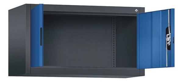 C+P bovenkast Acurado, H500xW930xD400mm, kleur: zwartgrijs / gentiaanblauw, verzonken handgreep, 9264-000 S10155