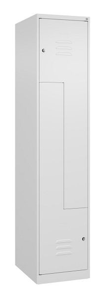C+P Z-Spind Classic PLUS, 2 Abteile, 1850x400x500mm, 9016/9016, Zylinderschlösser, 080003-122 S10002