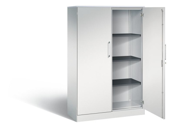 C+P vleugeldeurkast Asisto, H1635xB1000xD435mm, kleur: lichtgrijs, beugelgreep, 4 FH, 141012-000 S10101