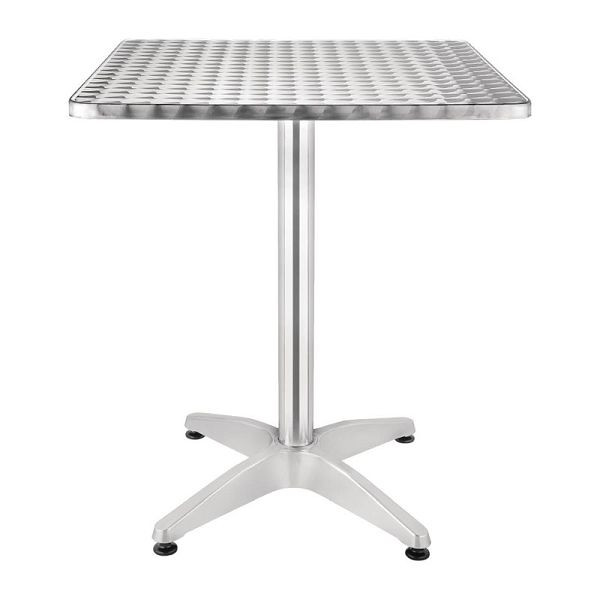Bolero vierkante bistrotafel RVS 1 poot 60cm, U427