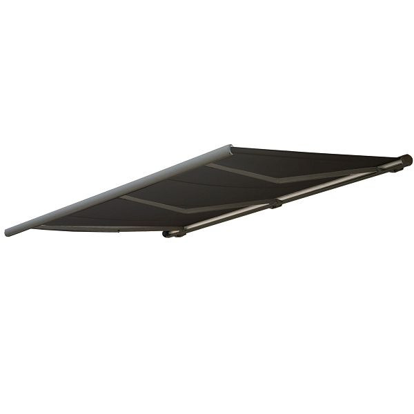 Mendler vervangingshoes voor luifel T122, volledige cassette vervangingshoes zonwering 4x3m, polyester antraciet, 76514
