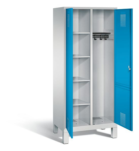 C+P reinigingsmiddelenkast Evolo, H1850xW810xD500mm, kleur: lichtgrijs/lichtblauw, 48060-22 S10044