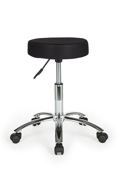 Amstyle Kruk Leon Design Werkkruk Stoffen bekleding Zwart, XL, SPM1.027