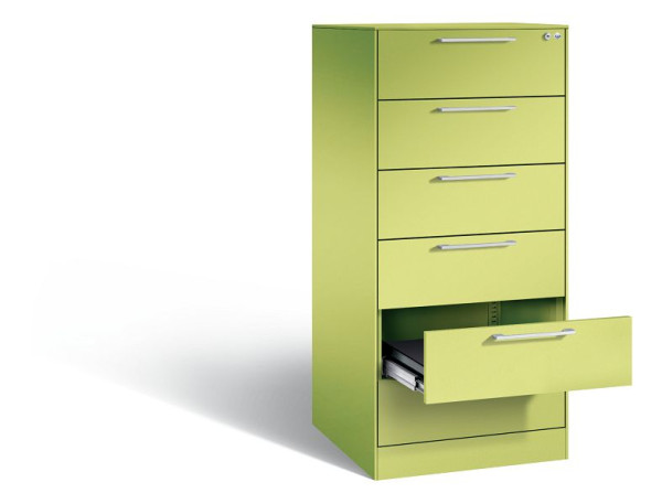 C+P archiefkast Asisto, H1310xB562xD600mm, kleur: Viridin groen / Viridin groen, beugelgreep, 146224-622 S10113