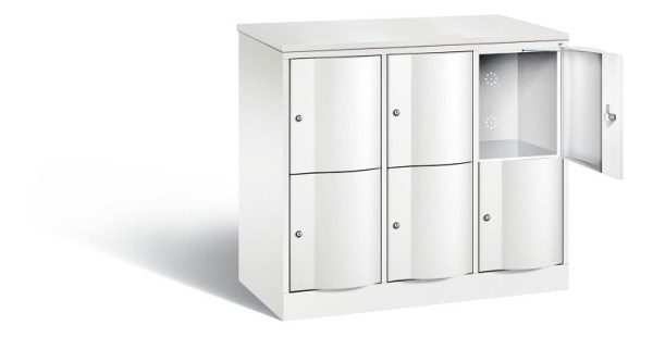 C+P lockerkast Resisto, H1077xB1148xD540mm, kleur: verkeerswit, 8472-372 S10181