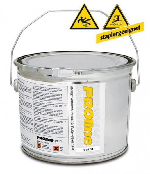 Antislip halmarkeringsverf "PROline-paint", geschikt voor heftrucks, sneldrogend, binnengebruik, geel/RAL 1003, 11604