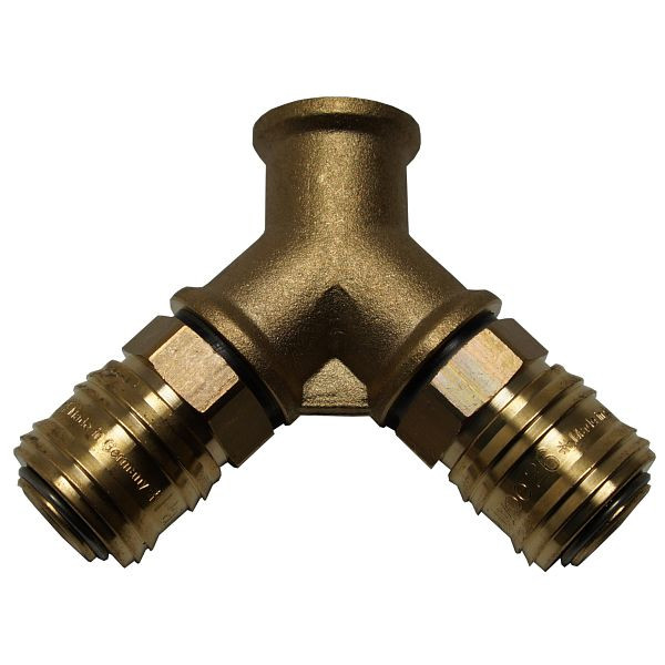 AEROTEC persluchtcompressor verdeler Y-adapter 2 koppelingen BL 3/8"IG, 20052942ZLOSE