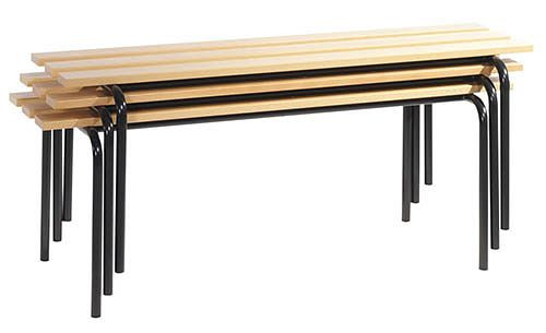 Bedrunka + Hirth stapelbare bank, 6 x poten, afmetingen in mm (BxDxH): 2000 x 460 x 440, 06.85.52