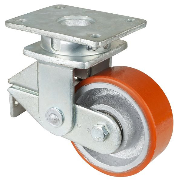 BS-wielen Zwevende zwaarlastwielen, breedte 50 mm, Ø125 mm, tot 550 kg, gegoten polyurethaan loopvlak 95 Shore A, gegoten wiellichaam, kogellagers, T100.C10.125