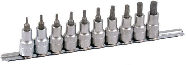 Projahn 1/2" bit doppenset op rail 10 stuks TX, 4236