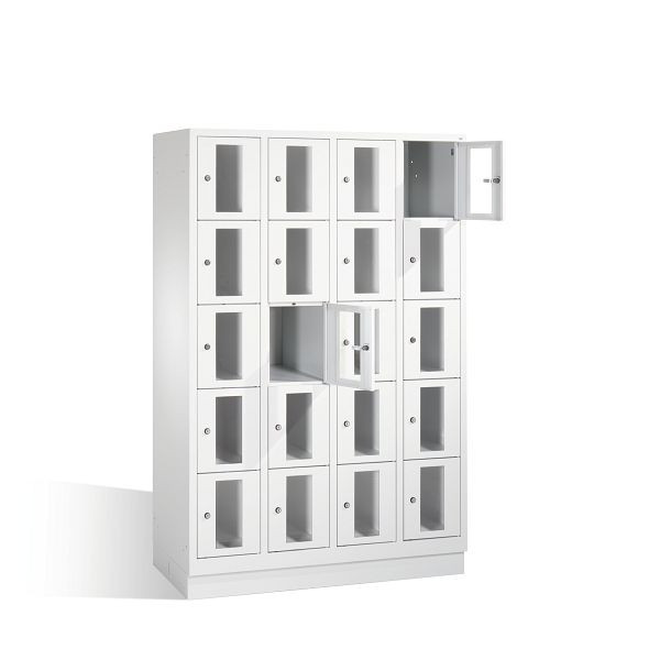 C+P lockerkast Classic, H1800xB1190xD500mm, kleur: lichtgrijs, 8020A405 S10000