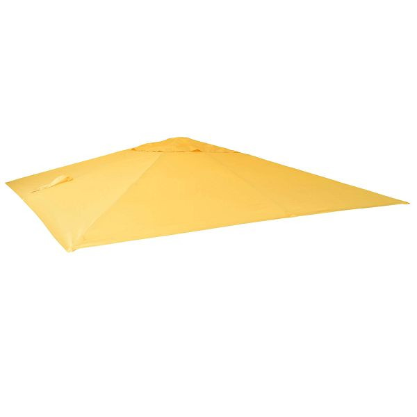 Mendler vervangende hoes voor luxe parasol HWC-A96, parasolhoes vervangende hoes, 3x4m (Ø5m) polyester 3,5kg, geel, 158550