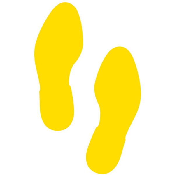 Stone HGS antislippictogram -WT-5811- footprint, retroreflecterend en antislip, wit, verpakking: 5 paar, 23387