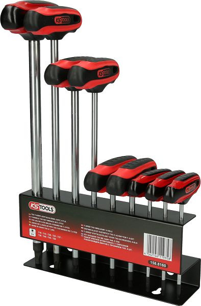 KS Tools T-greep Torx Stiftsleutelset, 9-delig, 158.8160