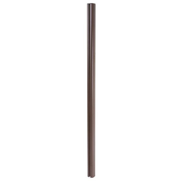Mendler aluminium paal Sarthe WPC schutting, paalpaal, insteeksysteem, 240cm, bruin, 76244