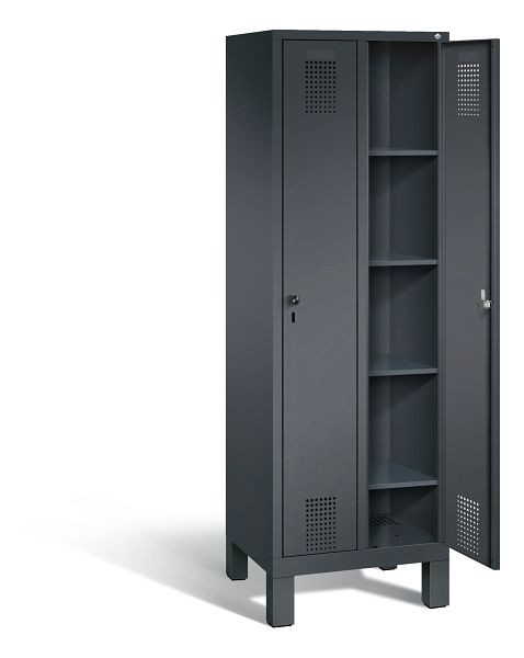 C+P washok Evolo, H1850xB610xD500mm, kleur: zwart-grijs, 48010-20B S10020