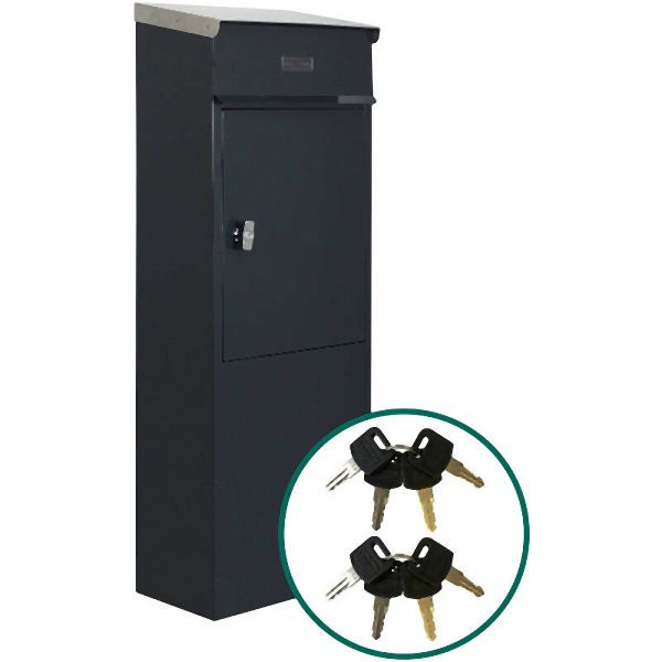 ScanProDesign Safepost 855 Tiamat AG - met 8 sleutels, antracietgrijs, 211125