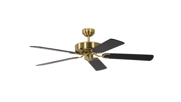 Pepeo plafondventilator Potkuri messing mat/zwart 132 cm met trekketting, 13332010132v3