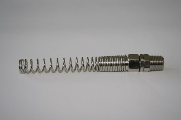 ELMAG Draaibare aansluiting voor PU-slang, AG 1/4' / S 5x8 met knikbeschermingsveer, 42490