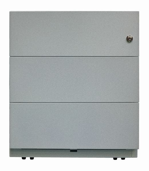 Bisley rolcontainer Note™, 3 universele laden, zilver, NWA59M7SSS355