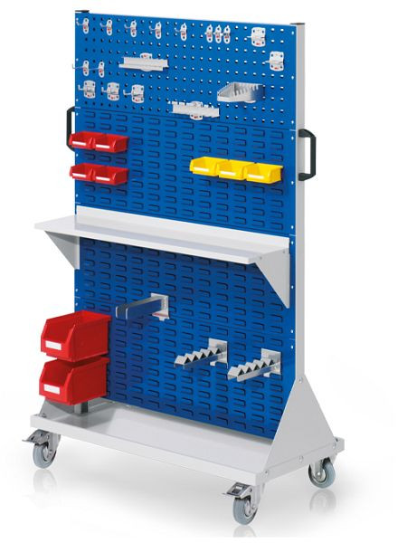 Bedrunka+Hirth RasterMobil® trolley - maat 4, afmetingen: 1000 x 500 x 1580 mm, 1 x gereedschapshouder assortiment, 18 stuks, 04.41.4116