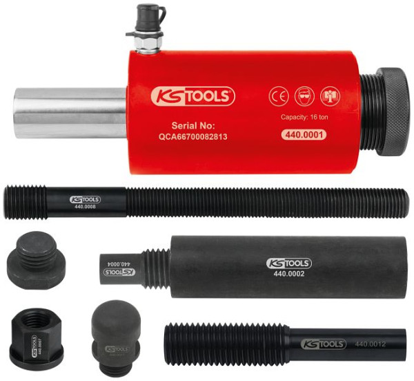 KS Tools duw- en trekhydraulische cilinderset, 16t, 10-delig, 440.0005