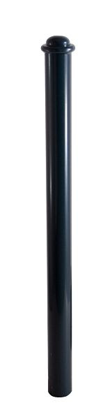 Schake-barrièrestijl paal serie 481B Ø 82 mm, vast, voor betonverankering met grondanker, totale lengte ca. 1300 mm, zonder slot, zonder oog, 481B