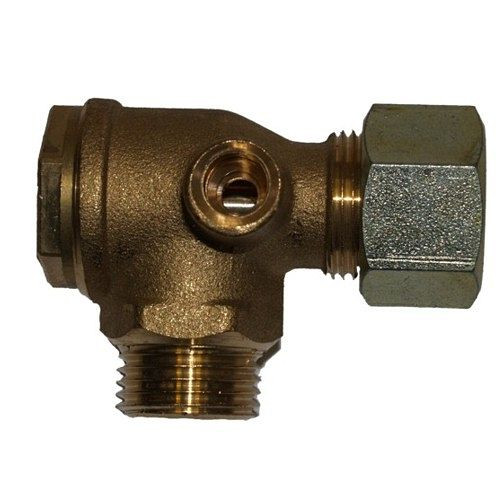 AEROTEC terugslagklep 1/2 inch AG - 15 mm buis - met ontlastaansluiting, 9048072
