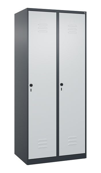 C+P multifunctionele kast Classic PLUS, wasruimte, 2 vakken, 1850x800x500mm, 7016/7016, veiligheidsdraaigrendel, deuren rechtsaanslag, 080000-22B S10010