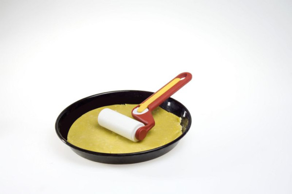 GSD non-stick bakvormroller met deegwiel, rood, VE: 6 stuks, 32 055