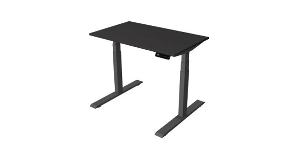 Kerkmann compacttafel B 1000 x D 600 mm, elektrisch in hoogte verstelbaar van 630-1270 mm, antraciet/antraciet, 10179213