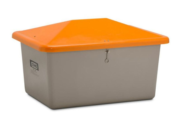 Cemo gritcontainer 550 l zonder demontage, grijs/oranje, 10833