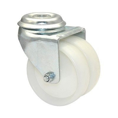 WAGNER App sturend dubbel wiel RÜLO ECO diameter 75mm, PP, glijlager, draagvermogen 60kg, VE: 4 stuks, 23127701