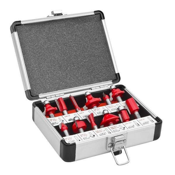 Holzmann 12-delige bovenfreesset in aluminium koffer, OFS12
