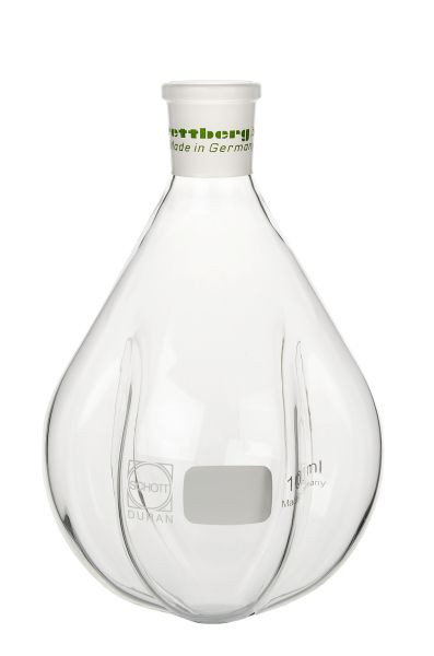 Speciale kolf Rettberg, 3000 ml, huls NS 29/32, peervormig, gecentreerd, voor het drogen van poedervormige stoffen, borosilicaatglas 3.3, 137004300