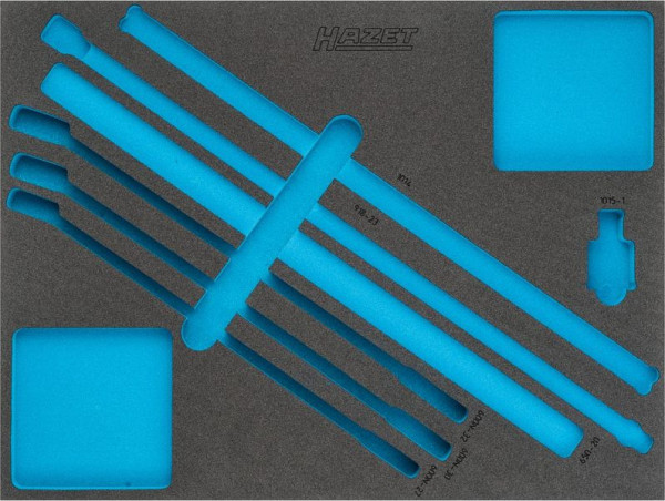 Hazet 2-componenten zachtschuiminleg, voor 163-371/7, afmetingen / lengte: 519 mm x 392 mm Organisatiesysteem maat: 3/3+ (519 x 392 mm), 163-371L